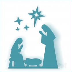 Stanzschablone - Krippe